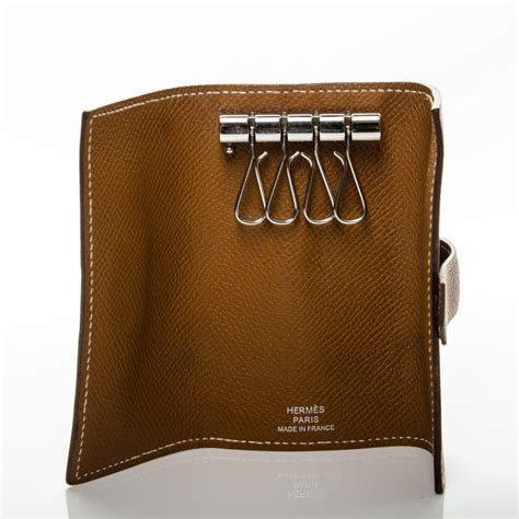 hermes bearn key case|HERMES Epsom Bearn Multicles 4 Key Holder Gold.